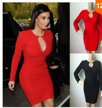 New Bodycon Sexy Rayon Arrival Sleeve Backless Round Long Hole 2015 j5ARL4q3